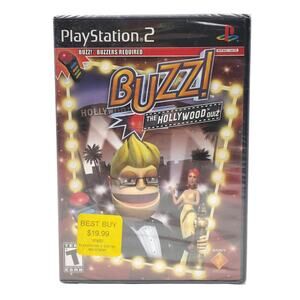 Buzz! The Hollywood Quiz Sony Playstation 2 Game Brand New Sealed PS2 Trivia